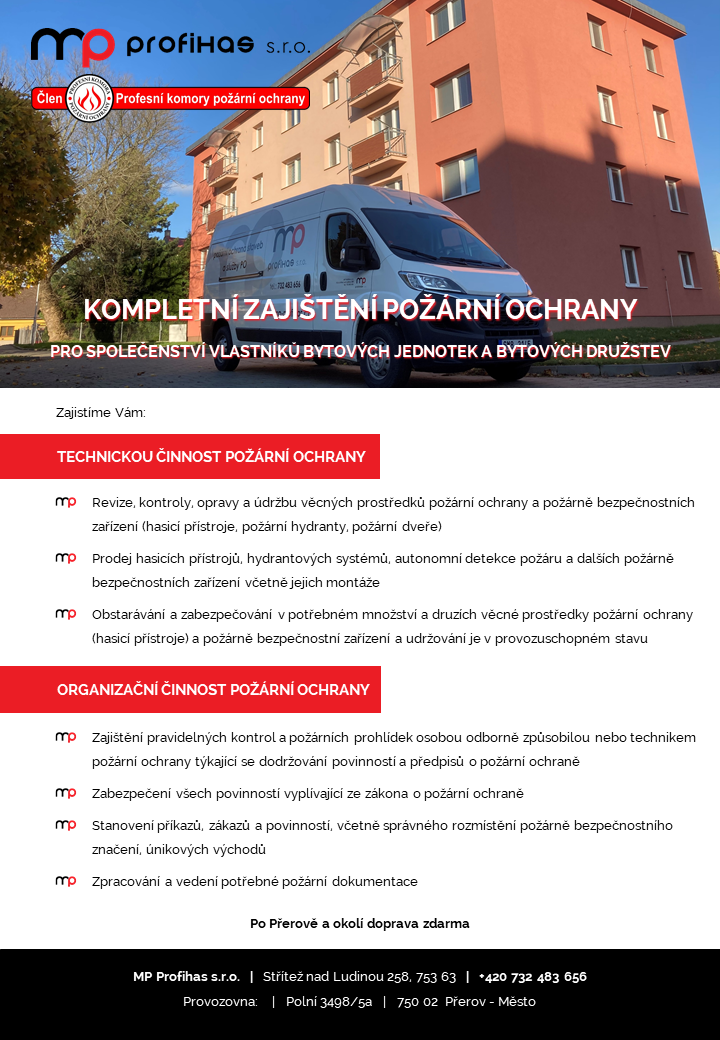 Požární ochrana pro bytové jednotky